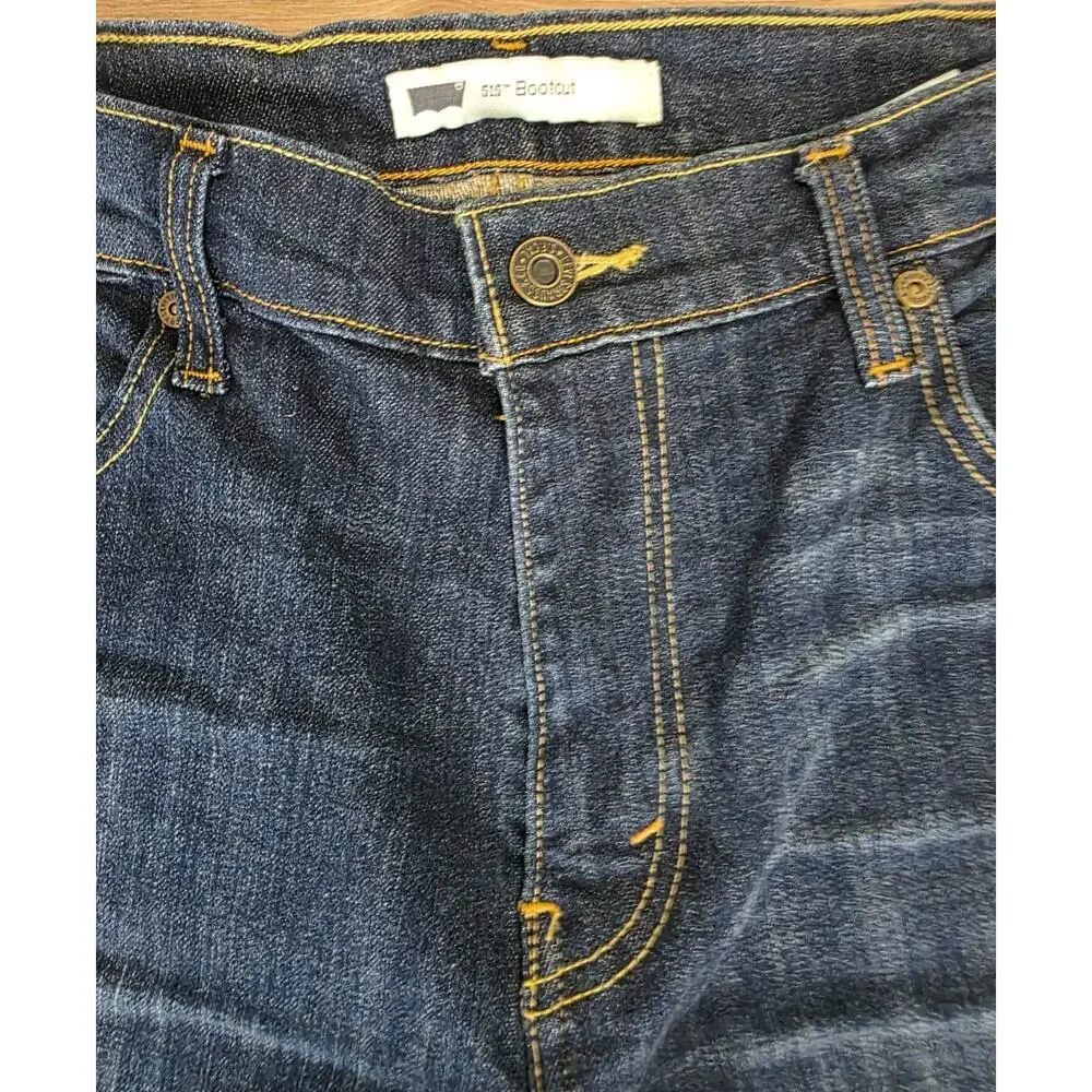 Levi's 515 Bootcut Jeans Dark Wash Flap Pocket Women's Blue Denim 12